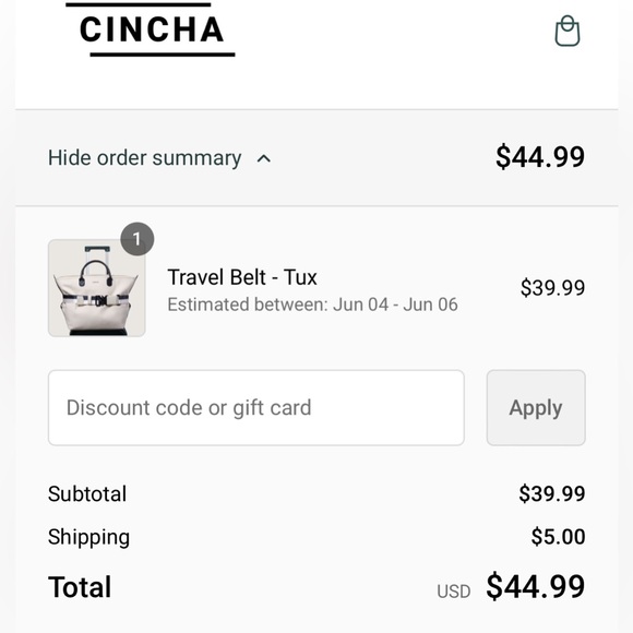 Cincha Travel Belts - Tux (Black/Ivory) - New - Great with your Away or Béis! - Picture 8 of 8